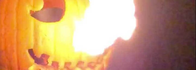 IoT enabled Jack-O-Lantern Flamethrower